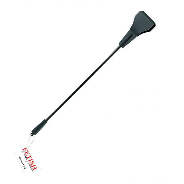 Paddle BDSM in silicone nero Fetish Fantasy Series con etichetta sul manico