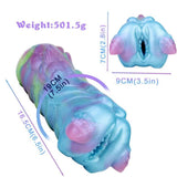 Dimensioni coniglio marino silicone liquido 16.5 cm colore blu viola verde