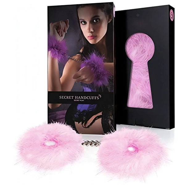 Secret HandCuff - Manette con piume rosa