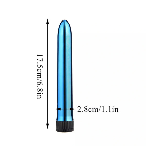 Vibratore Intense VITO blu metallico dimensioni 17,5 cm diametro 2,8 cm base rigata