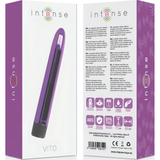 Scatola vibratore Intense VITO viola frontale posteriore specifiche tecniche multilingua