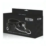 Set Costrittivo ″Collo legato ai polsi″ - Realizzato in pelle vegana