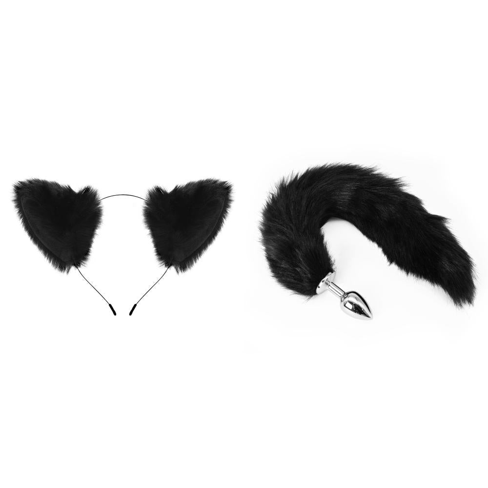 Set Gattina Sexy Coda Anale e Frontino Orecchie