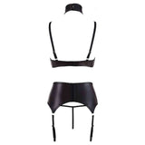 Set di 3 pezzi Nero Wetlook - 80B/M