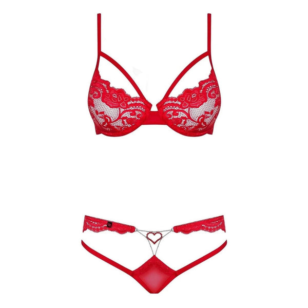 Sexy Completino Rosso Obsessive Tempting Set