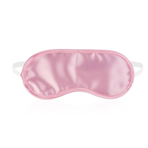Maschera per occhi in tessuto satinato rosa