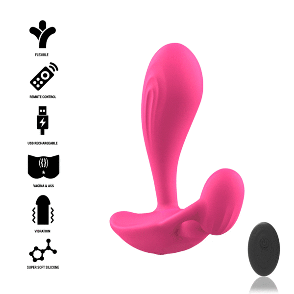 Plug anale rosa Intense flessibile ricaricabile USB per stimolazione prostatica