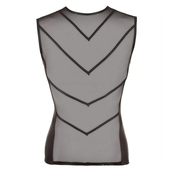 Shirt Mesh Trasparente con Inserti Wetlook