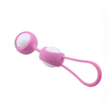 Palle Kegel in silicone rosa vellutato con anello flessibile e sfere interne