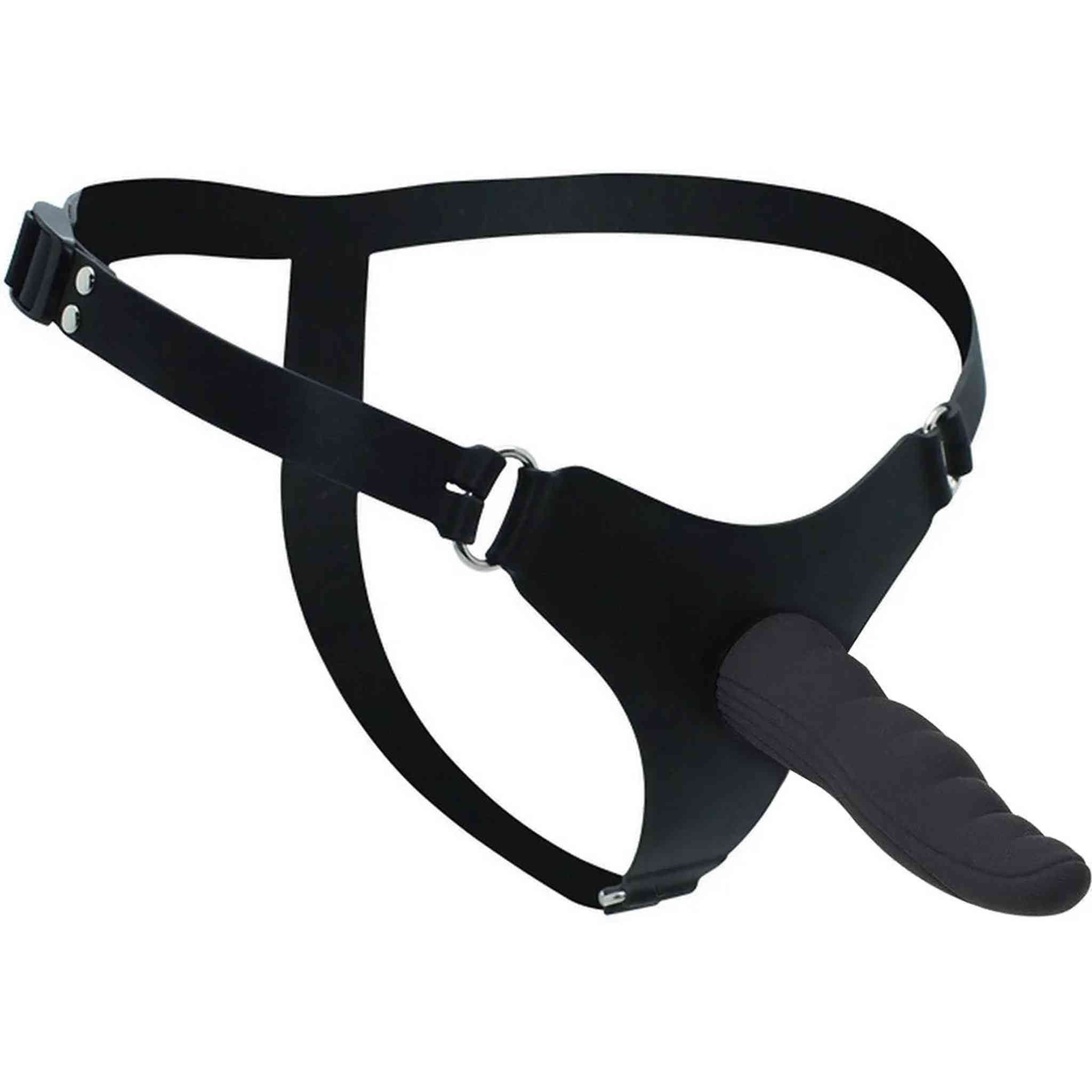 Silcone Strap-On Milano - Nero, 14 cm.