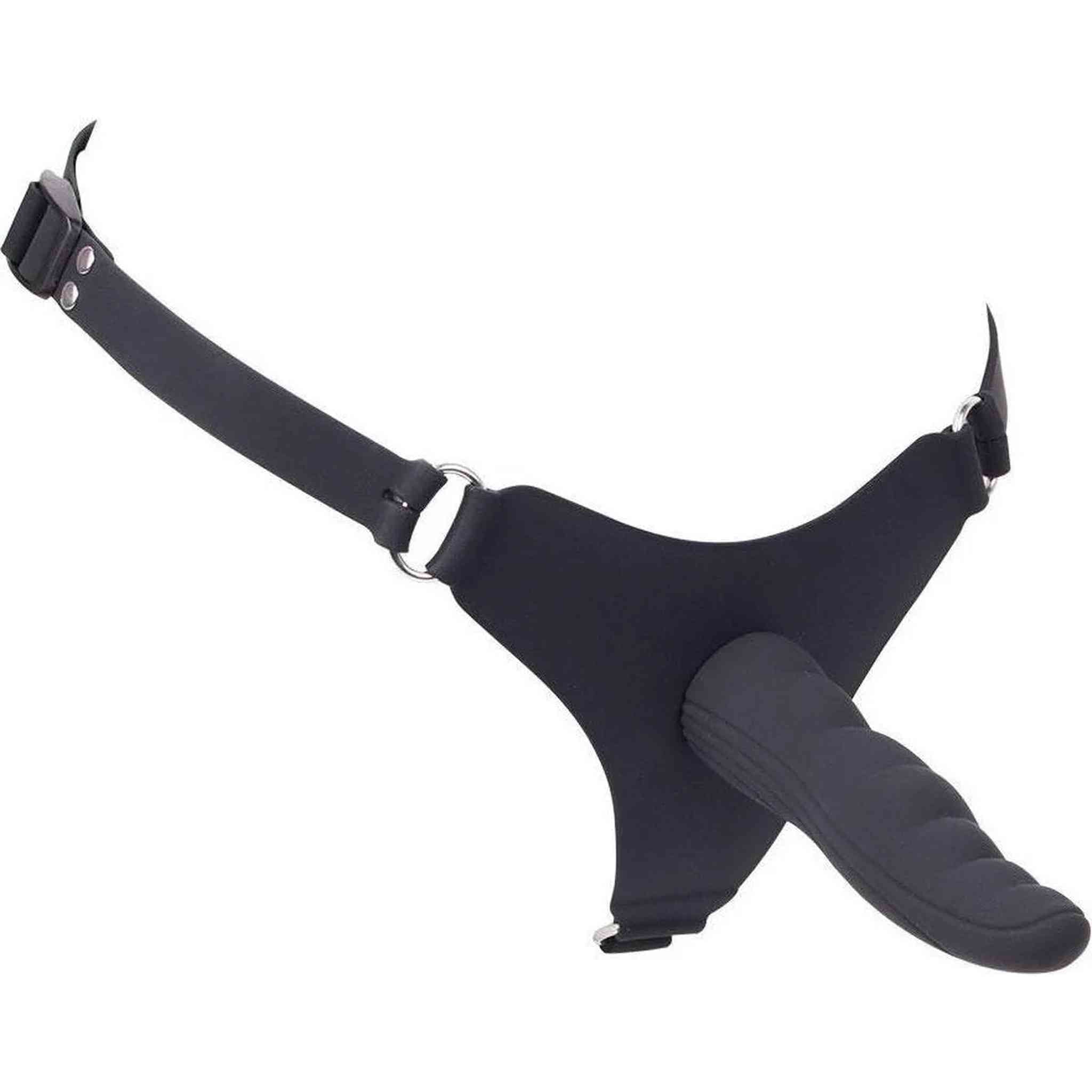 Silcone Strap-On Milano - Nero, 14 cm.