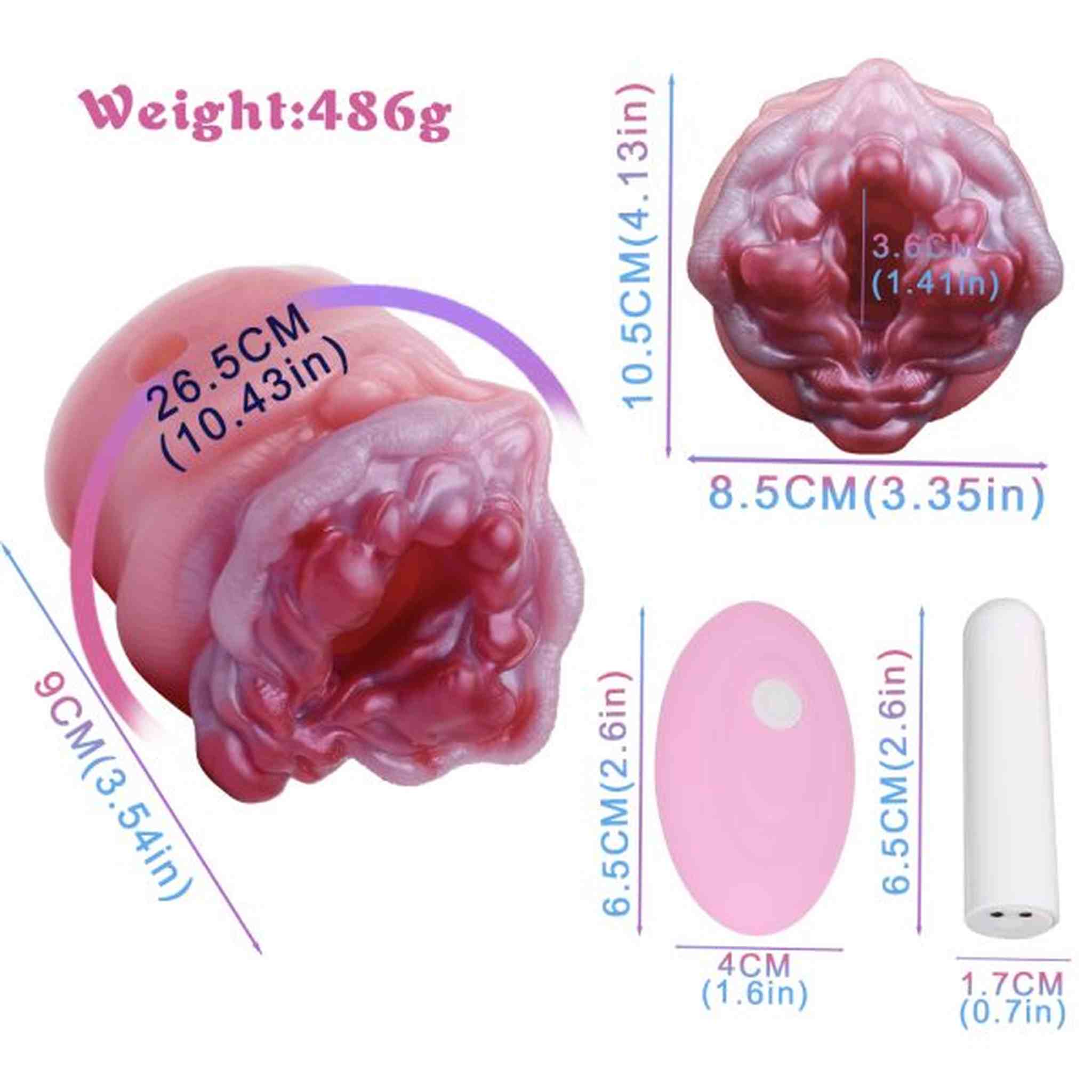 Silicone Vibrating Fantasy Masturbators