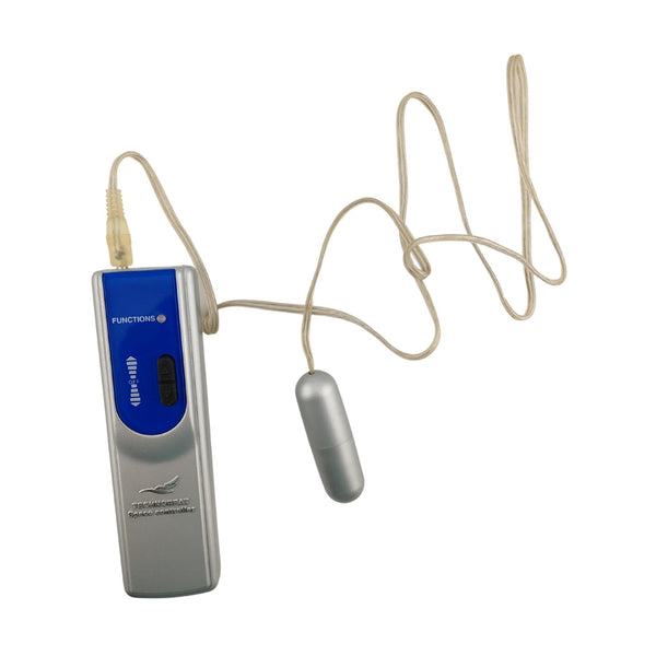 Set completo vibratore Silver Bullet e telecomando Technobeat cavo traslucido