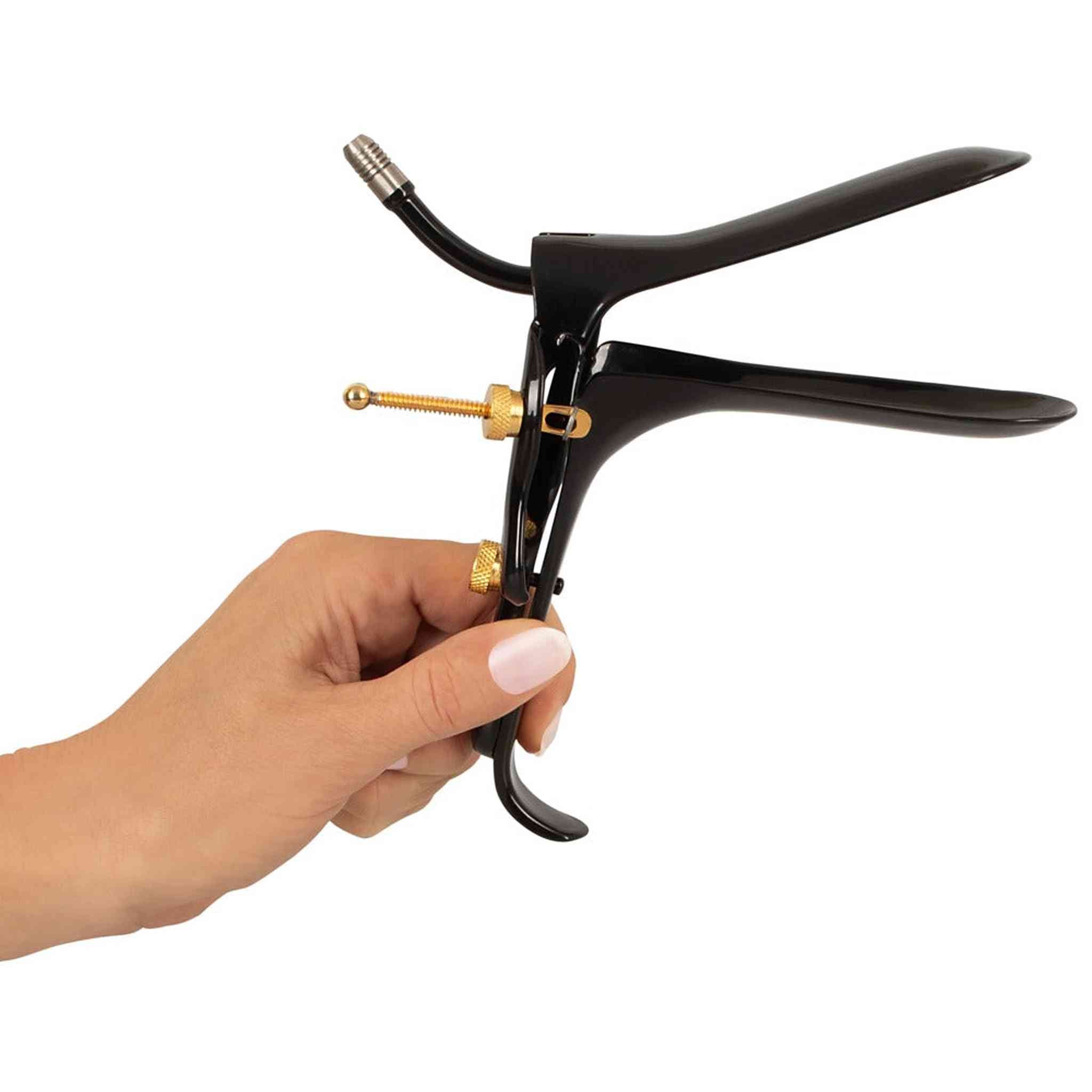 Speculum con tubo per aria e liquidi