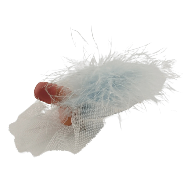 Spilla pisellino Marabou Azzurro