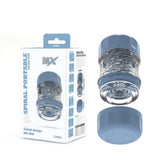Confezione e masturbatore Spiral Portable Vigor Cup aperto design open-ended in TPE e ABS