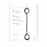 Barra divaricatrice nera misure tecniche 54,5 cm con scala di confronto