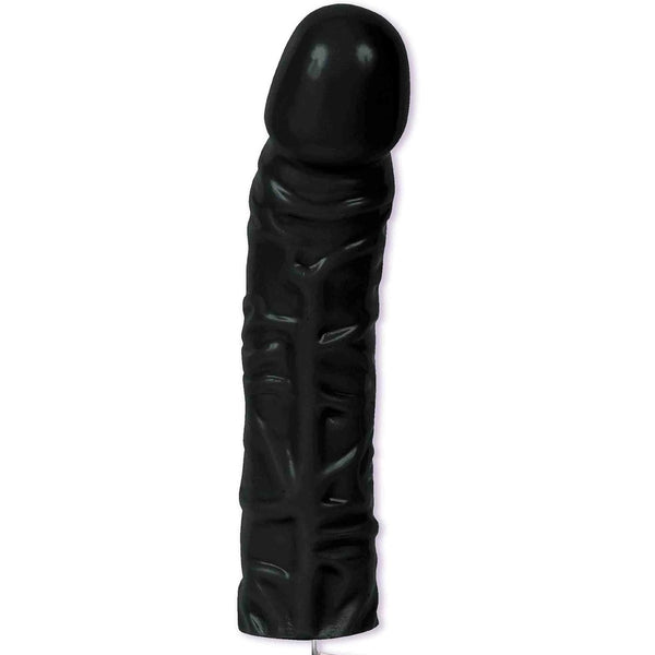 Dildo nero lucido Squirmy Rooter Doc Johnson con muscoli scolpiti e testa sferica