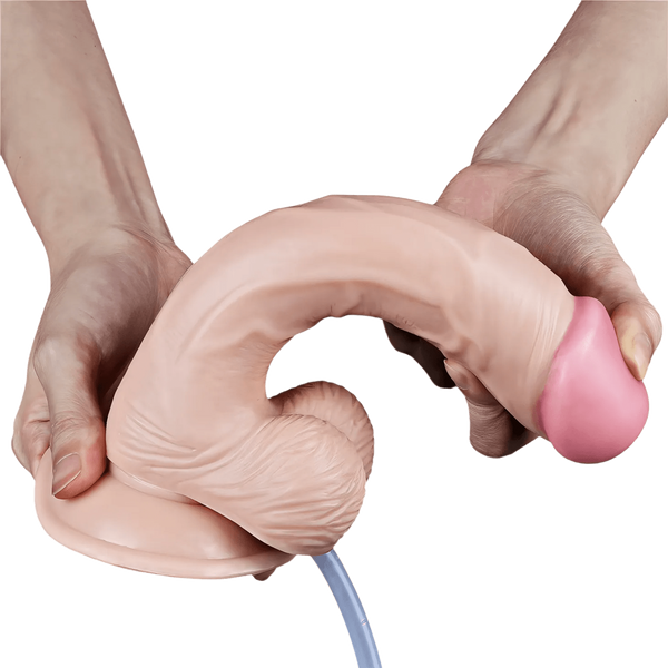 Squirt Extreme Fallo Realistico con Pompa Squirting - Rosa Carne, 9″