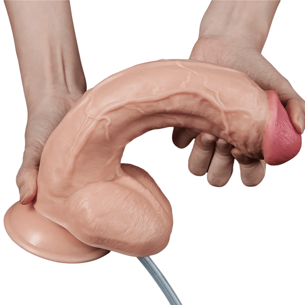 Squirt Extreme Fallo Realistico con Pompa Squirting - Rosa Carne, 10″