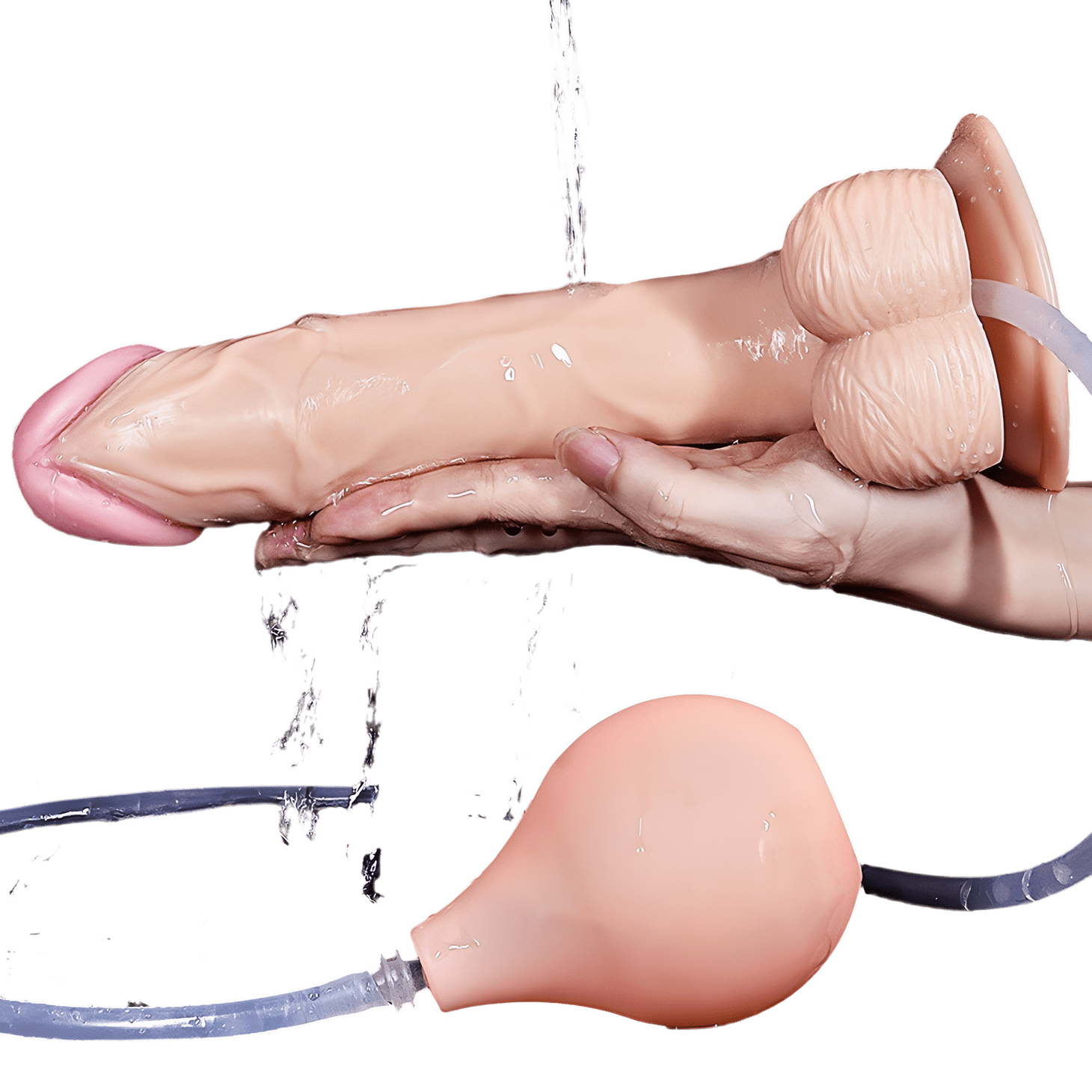 Squirt Extreme Fallo Realistico con Pompa Squirting - Rosa Carne, 9''