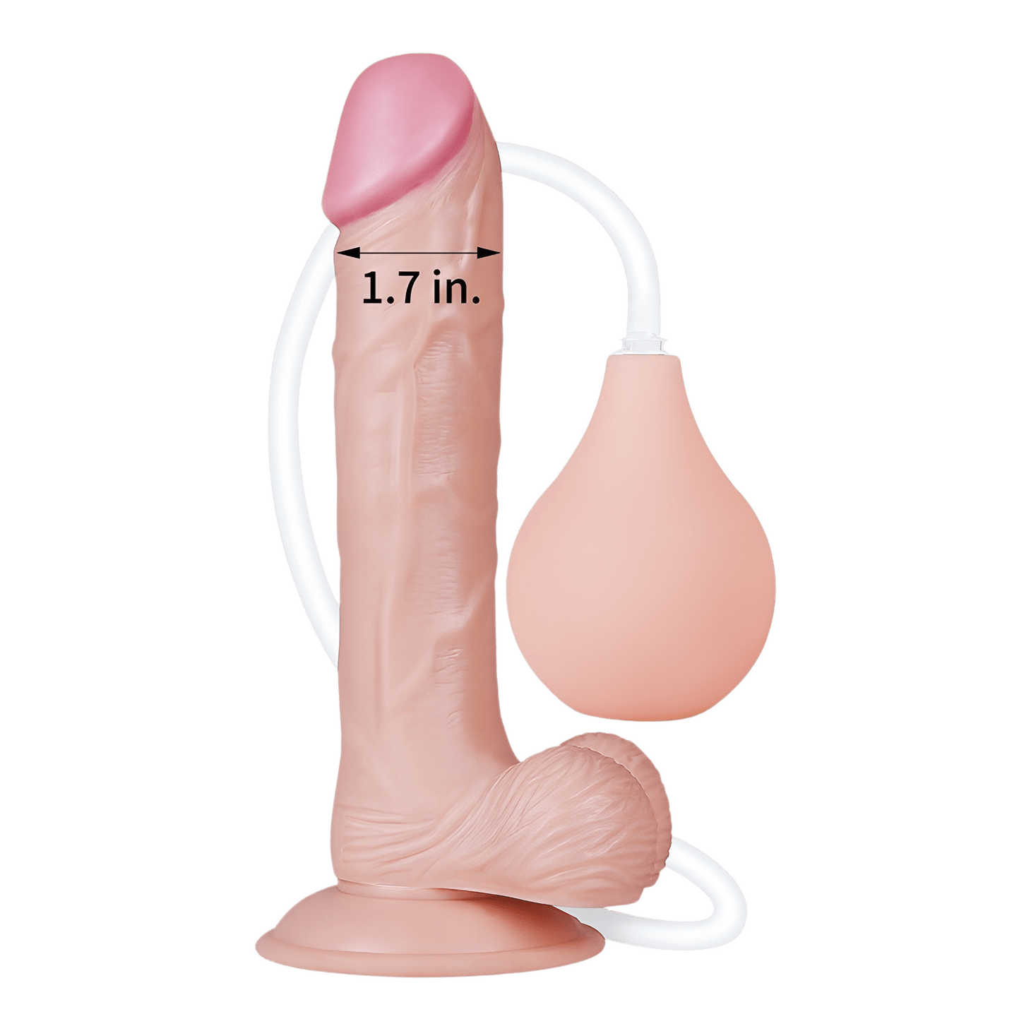 Squirt Extreme Fallo Realistico con Pompa Squirting - Rosa Carne, 9''