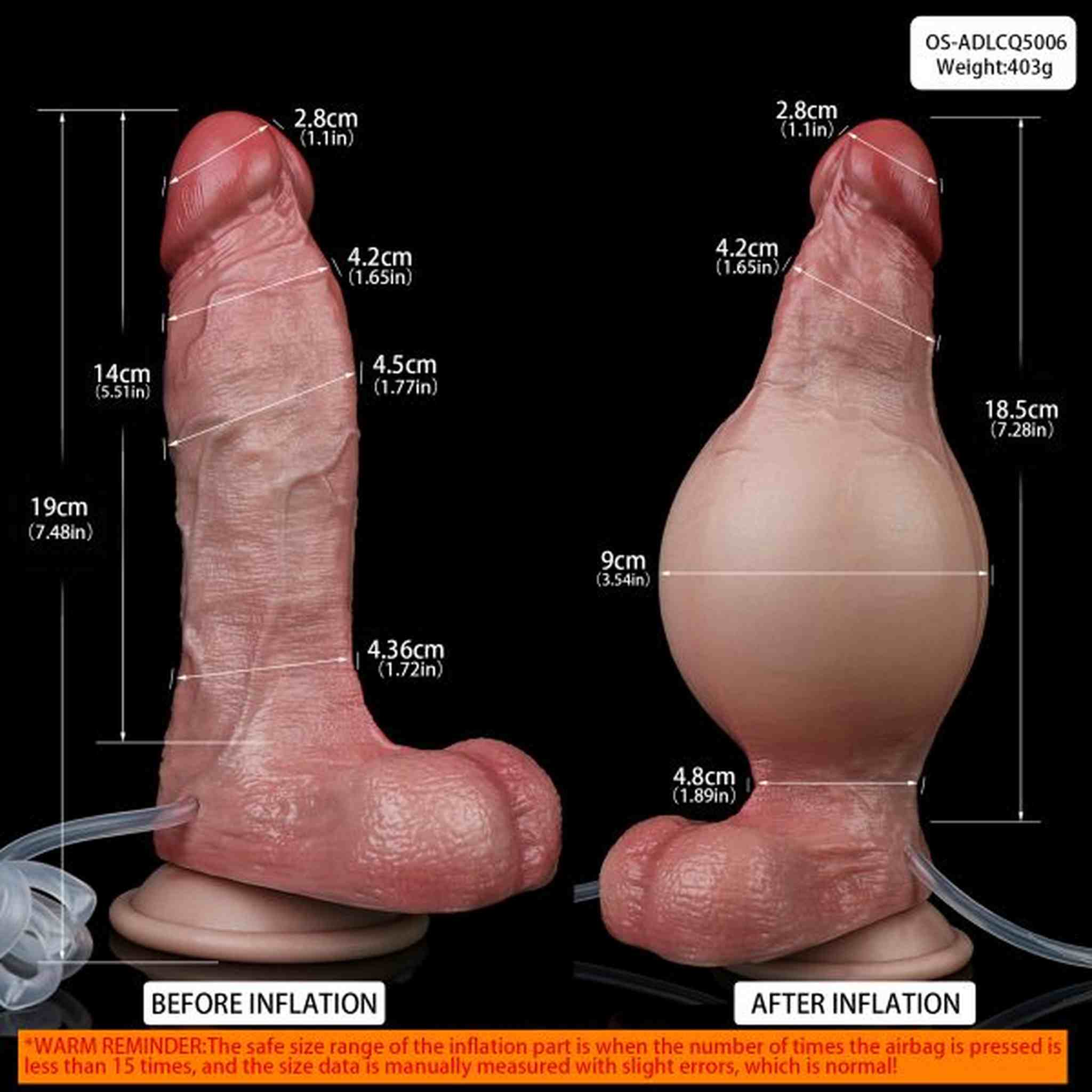 Squirting Realistic Dildo Hand-pump Inflatable Dildos With Suction Cup