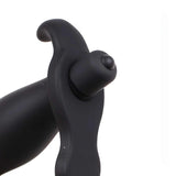 Stimolatore Prostatico Vibrante con Doppio Anello per Pene e Testicoli - Silicone Medicale, Nero