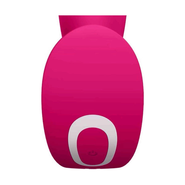 Retro stimolatore clitorideo rosa fucsia con interruttore circolare bianco