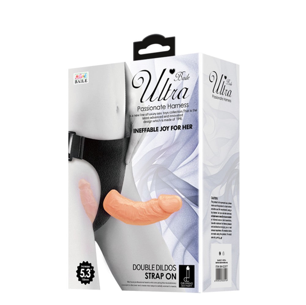 Strap-On con Doppio Dildo per Penetrazione Attiva e Passiva