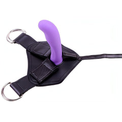 Purple silicone strap-on