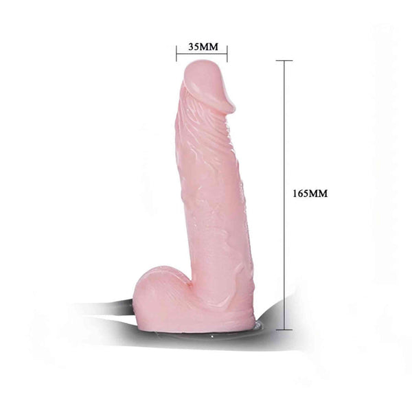 Pene artificiale TPR rosa carne 17cm con misure dettagliate