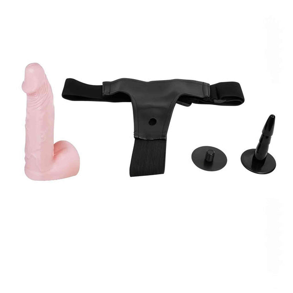 Componenti cinturino gonfiabile TPR rosa carne con accessori neri