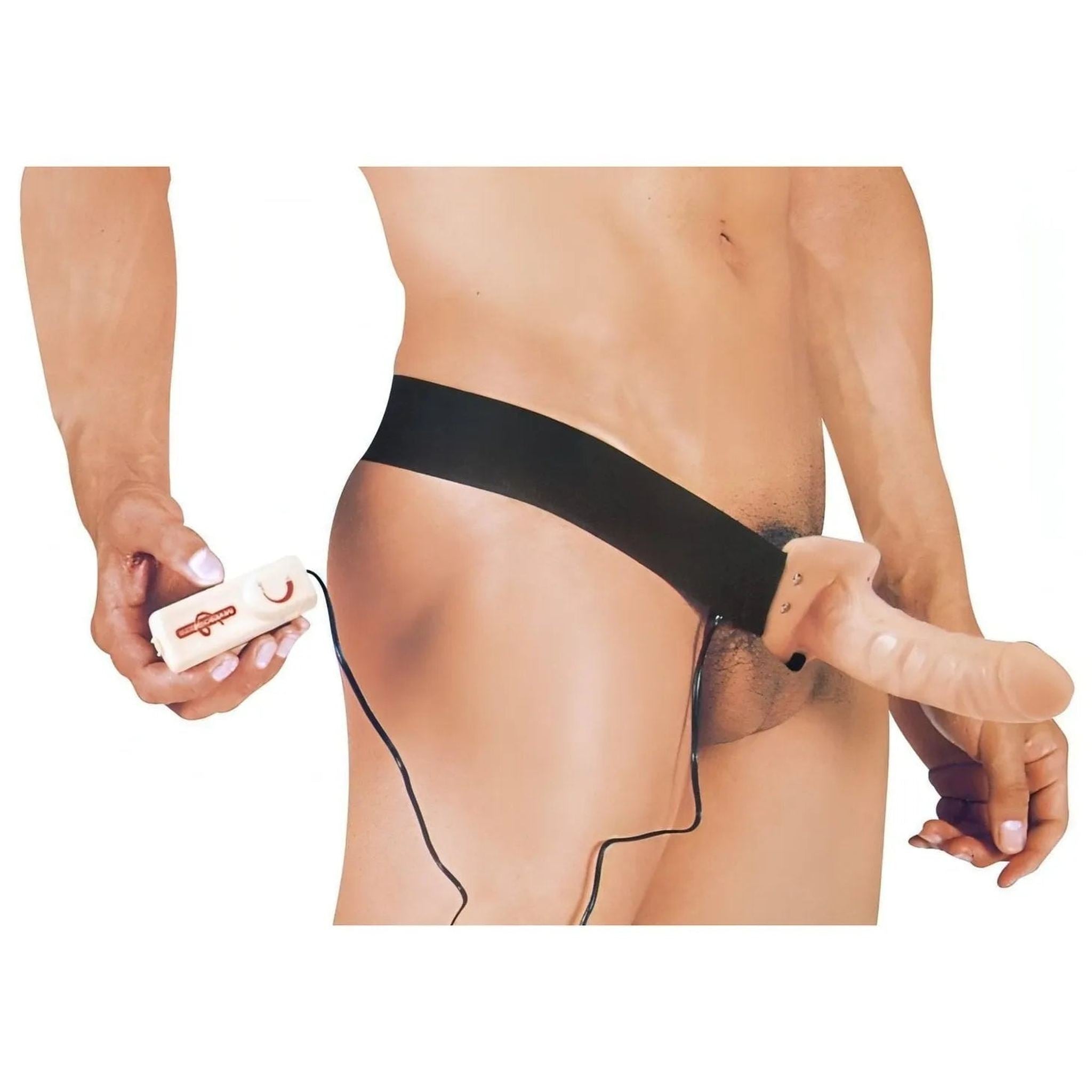 Strap-on Vibrante Multispeed - 17cm, Rosa Carne