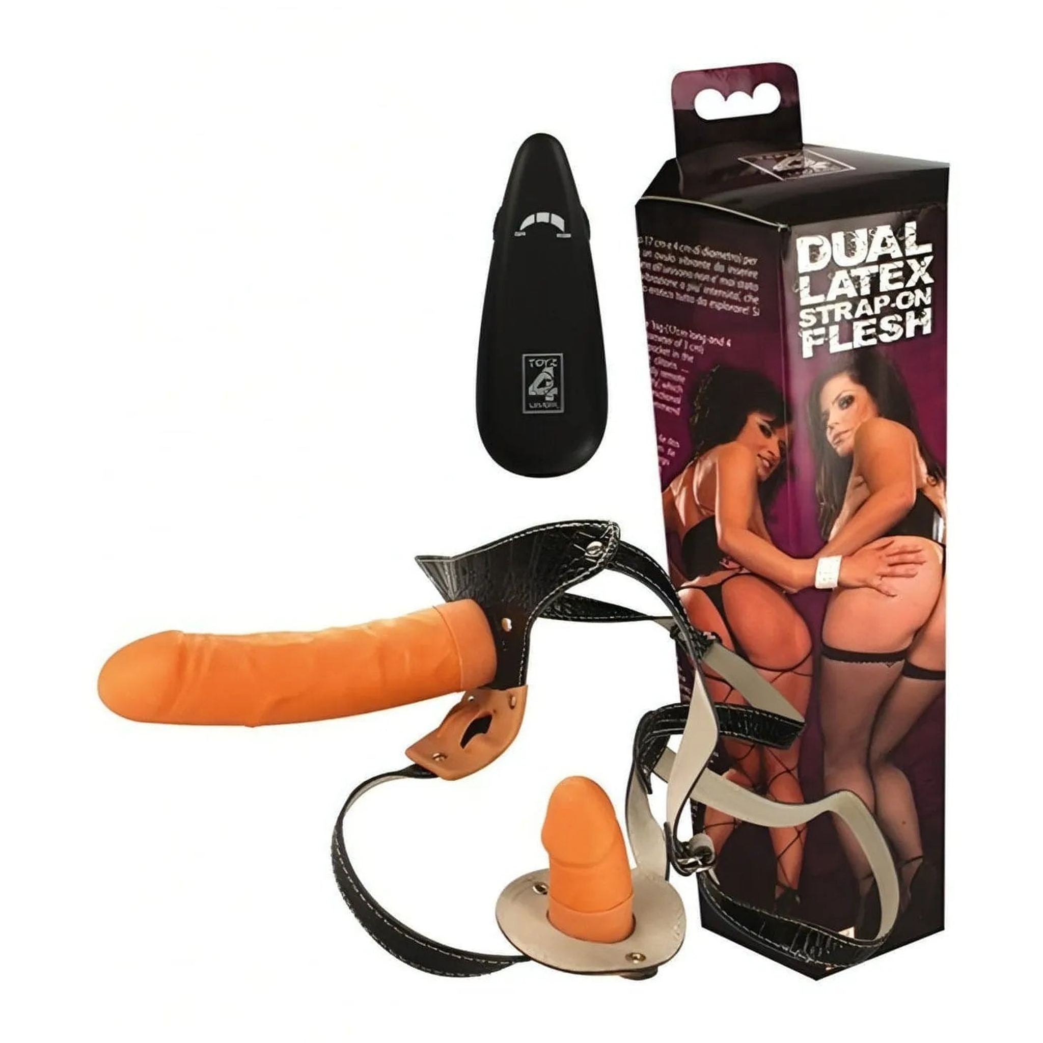 Strap-on doppio Dual Latex Strap-on Flesh