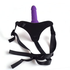 Strap-on in silicone con sistema Hung-In - 5.5'', Viola