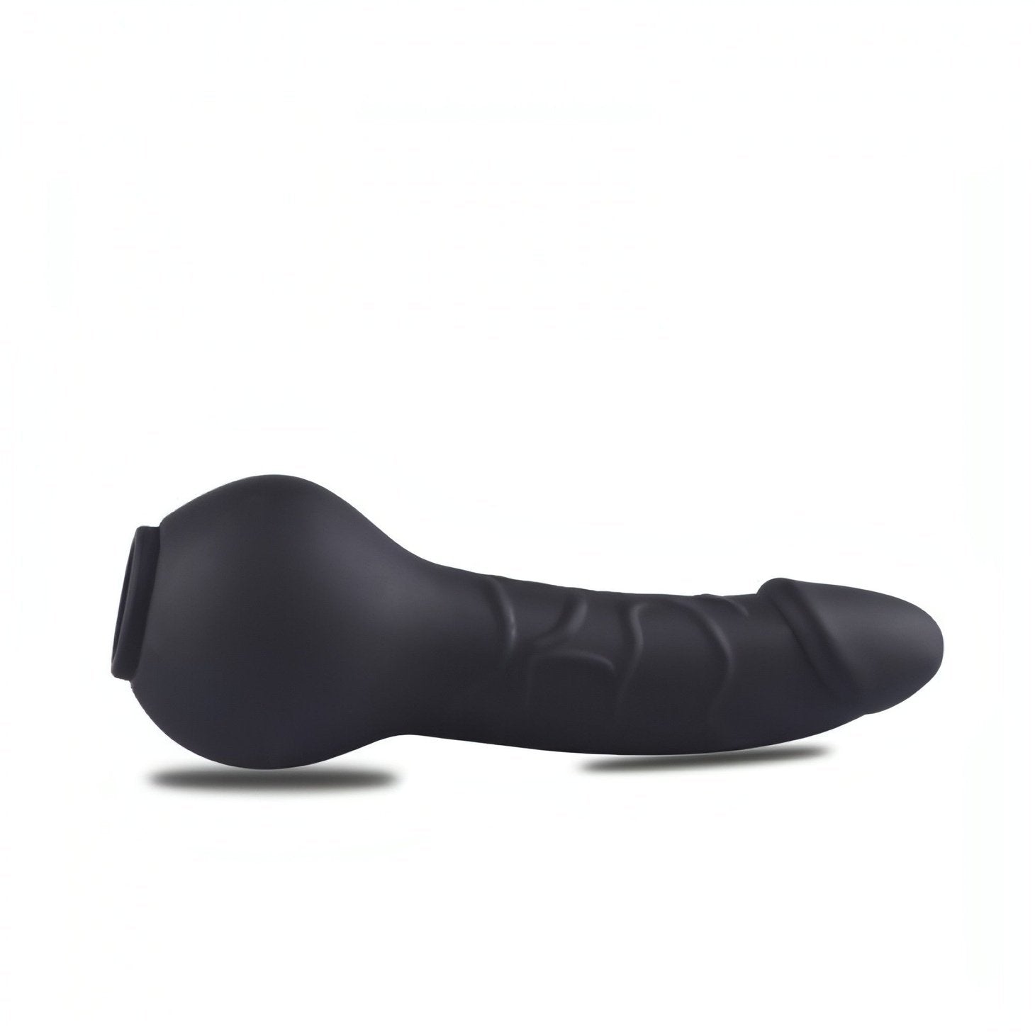 Strap-on nero in silicone con sistema Hung-In - 5.5'', Nero