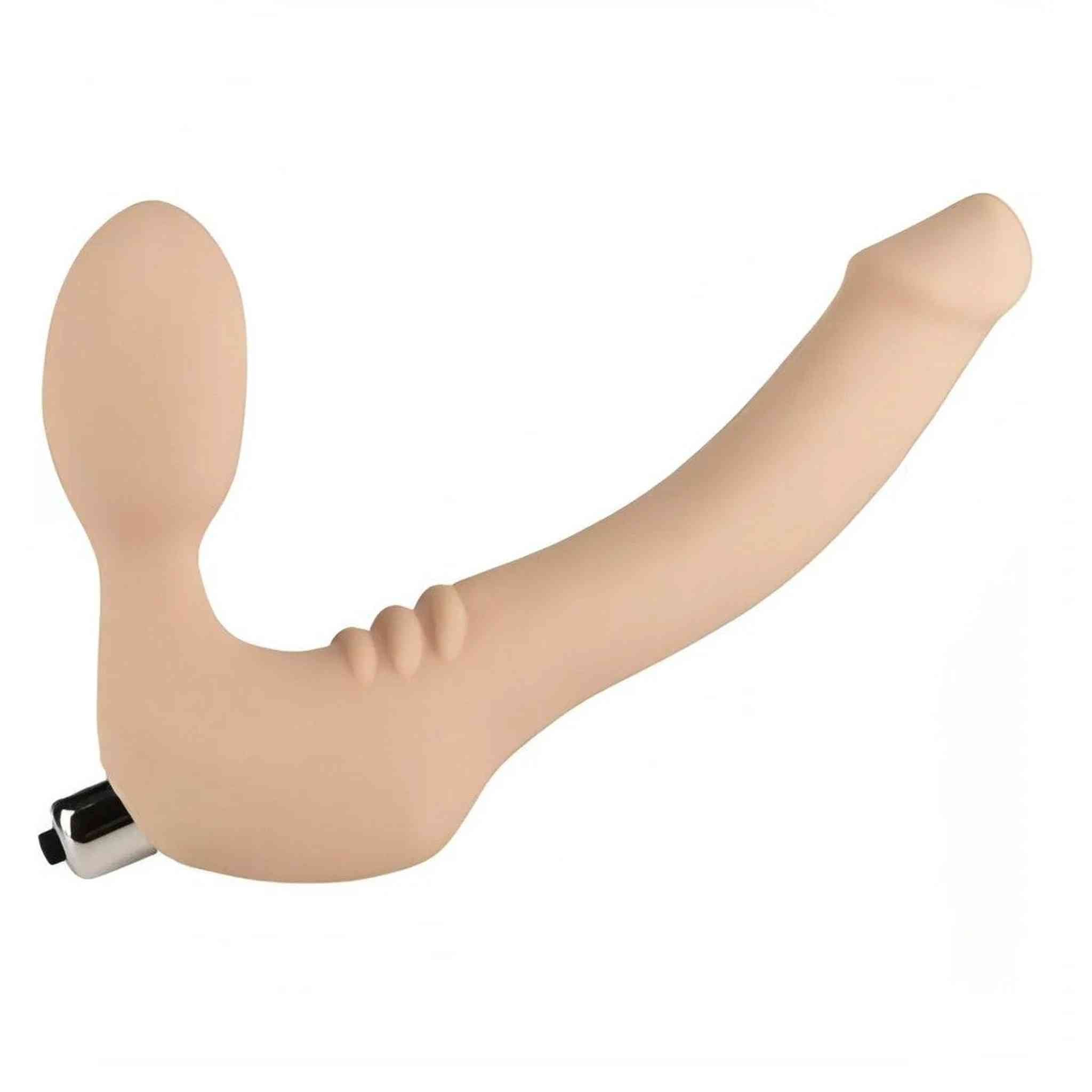 Strapless Strap-on 10 modalità di vibrazione, Taglia Small, Colore Rosa Carne