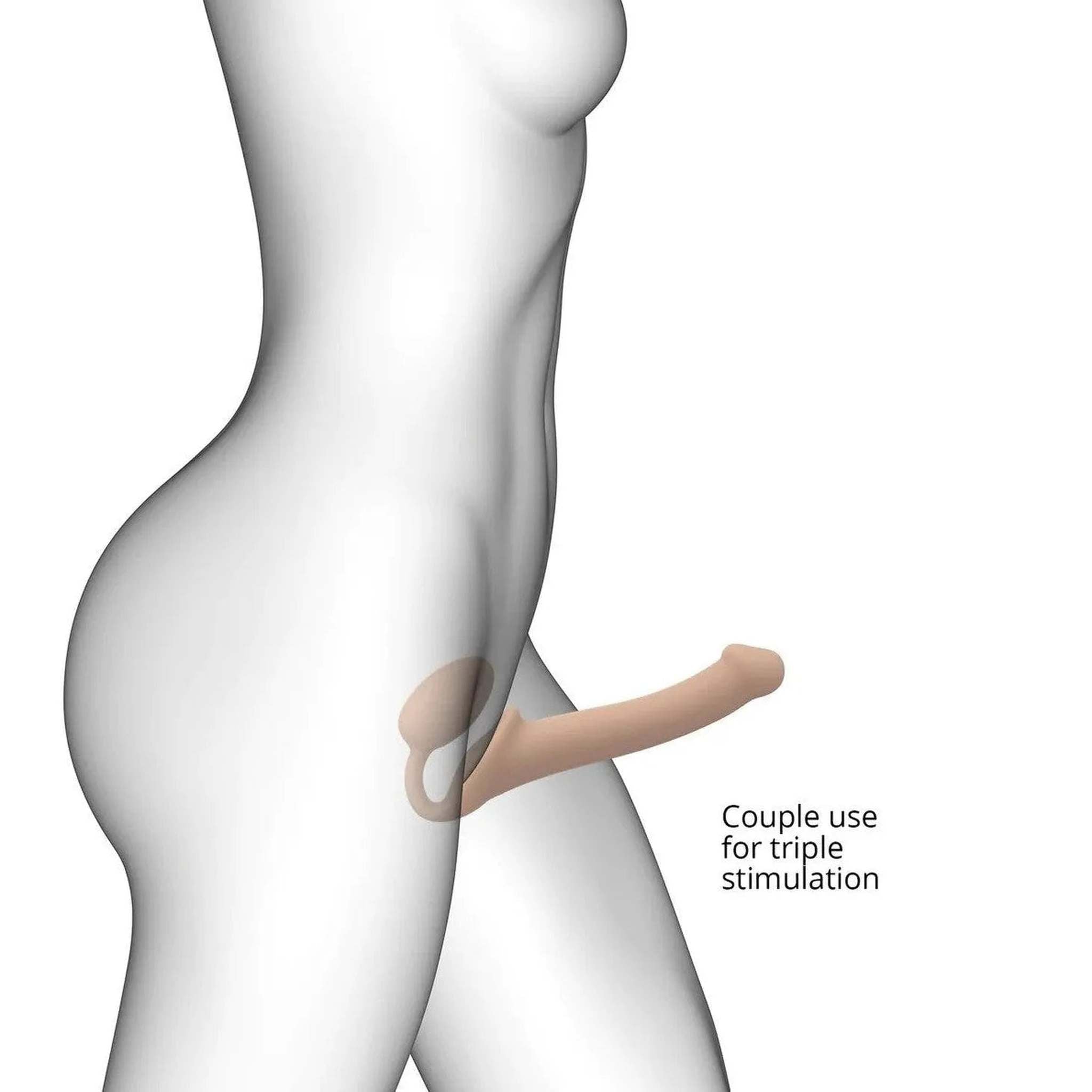 Strapon Strapless Bendable - S, Rosa Carne