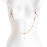 Stringicapezzoli bianchi con catena di perline bronzee