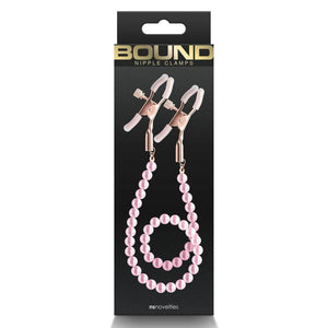 Stringicapezzoli bianchi con perline rosa