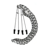 Pinze per capezzoli modello giapponese con catena media 45.7 cm e punte in PVC nero
