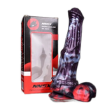 Dildo silicone Lewis drago con confezione nera e rossa