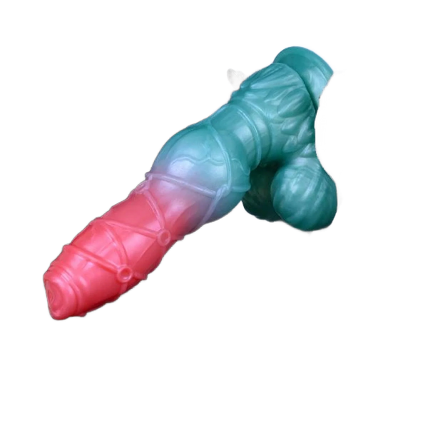 Stripe Dragon Monster Penis Silicone Dildo Female Masturbator
