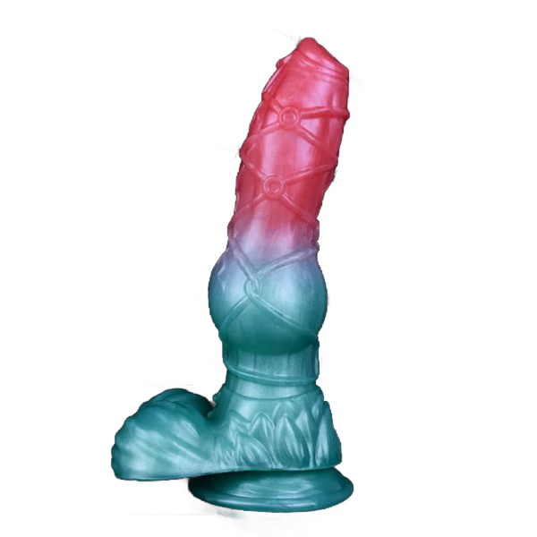 Stripe Dragon Monster Penis Silicone Dildo Female Masturbator