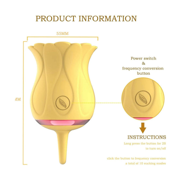 Clitoride stimolatore rosa con pulsanti frequenza e dimensioni 14 cm
