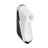 Satisfyer Traveler stimolatore aria frontale aperto cupola morbida bianca e nera
