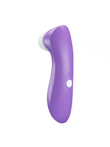 Succhiaclitoride classico viola con pulsante circolare sul lato