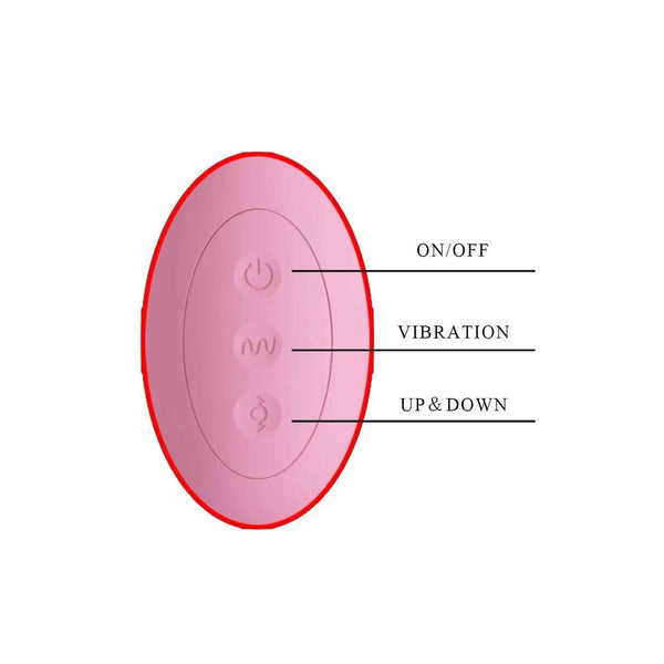 Schema pannello controllo vibratore con pulsanti ON/OFF vibrazione e UP & DOWN