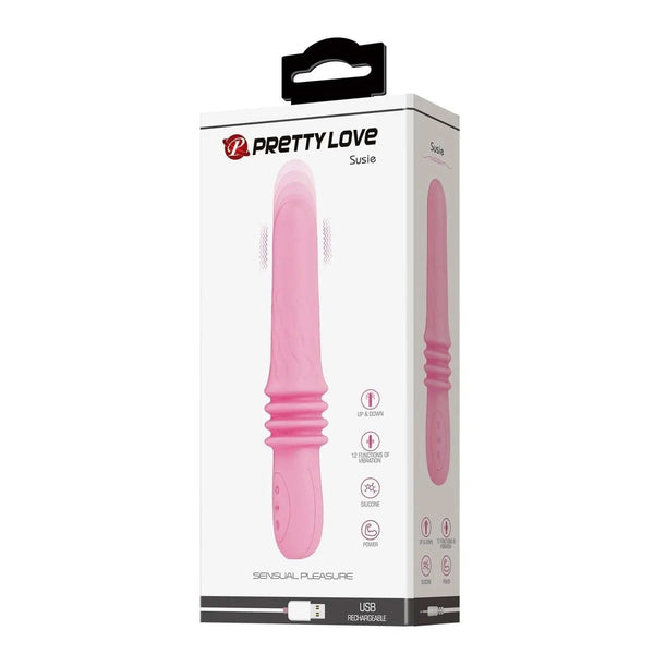 Confezione vibratore Pretty Love Susie USB ricaricabile con icone funzioni
